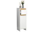 Mid.you , Weiß, Honigeiche , Holzwerkstoff , 1 Fächer , 1 Schublade(n) Schubladen , 30x95x30 cm , stehend , Kleinmöbel, Kommoden, Highboards