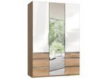 Drehtürenschrank Level 36D ca. 150x216x58 cm Eichefarben/Weiß