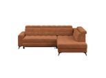 Luca Bessoni , Terracotta , Textil , Ottomane rechts, L-Form , 289x228 cm , Liegefunktion, Schlafen auf Sitzhöhe, Rücken echt , Wohnzimmer, Sofas & Couches, Wohnlandschaften, Ecksofas