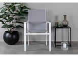 Gartenstuhl 2er-Set Parma ca. 57x90x60 cm Grau/Weiß