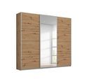 Schwebetürenschrank in Eichefarben ca. 203x210x62cm