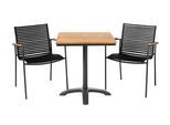 Balkon-Set Mood Cafe Anthrazit/Teak 3er-Set