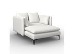 Chaiselongue Sandy Cremeweiß Chenille
