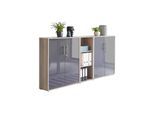 Aktenschrank Office Edition Sw Set 8 Eiche/Anthrazit