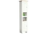 Hochschrank Balusa ca. 42x180 cm Weiß/Eiche