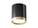 Aufbauleuchte Hoop Schwarz/Goldfarben max.15 Watt