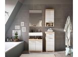 Badezimmer Lambada 4-tlg. ca. 97 cm Eiche/Weiß