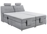 Boxspringbett Palermo elektrisch 180x200cm Hellgrau