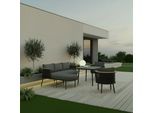 Dining-Loungeset Lissa Dunkelg Outdoorstoff/Metall/Polywood