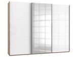 Schwebetürenschrank Level D36 ca. 300 cm Weiß/Eiche Dekor