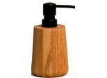 Seifenspender MÖVE "OAK", braun (holzfarben), Holz, Dosierspender, Seifenspender, ØxH: 8x16 cm, Eichenholz