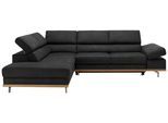 Wohnlandschaft Carmen in Schwarz mit Bettfunktion