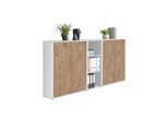 Aktenschrank Office Edition Sw Set 8 Weiß/Eichefarben