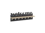 Wandgarderobe Welcome ca. 86x27x15 cm Anthr./Eiche