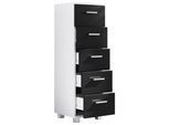Highboard Zalo M ca. 30x94x30 cm Weiß/Schwarz
