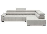 Ecksofa Gremio Rechts Grauweiß