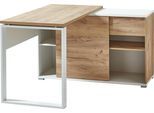 Eckschreibtisch mit Stauraum B 120cm H 117cm GW-Lioni Eiche