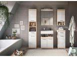 Badezimmer Lambada 5-tlg. m. LED ca. 134 cm Eiche/Weiß