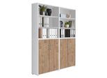 Aktenschrank Office Edition Sw Set 11 Weiß/Eichefarben