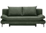 Schlafsofa in Dunkelgrün mit Bettfunktion