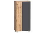 Midischrank Varese ca. 65x130 cm Grau/Eiche