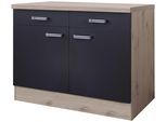 Küchenunterschrank Anthrazit/Eiche