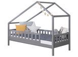 Hausbett Lou ca. 90x200 cm Holz Hellgrau