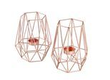 Teelichthalter-Set Rosegold, 2 Stk.