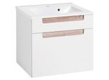 Waschtischkombination Siena ca. 60 cm Weiss/Eiche Sonoma