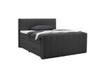 Boxspringbett Malaga Schwarz ca. 160x200cm