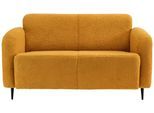 2-Sitzer-Sofa Marone Gelb Teddystoff