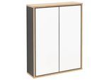 Spiegelschrank Finn 2-türig ca. 60x75 cm Anthrazit/Eiche