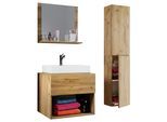 Badezimmer Lendas 4-tlg. ca. 93 cm Honigeiche