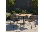 Gartentisch Ellen Anthrazit/Teak