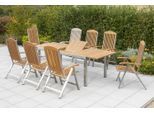 Gartengarnitur 9-tlg. Keros Holz/Metall