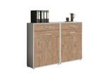 Aktenschrank Office Edition Sw Set 17 Grau/Eichefarben