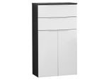 Midischrank "Kara Chess" , weiß, anthrazit