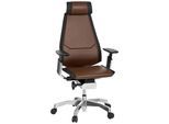Drehstuhl Genidia Pro Braun/Schwarz ca. 57x119x46cm