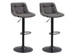Barhocker-Set Ezra ca. 49x87 cm 2er-Set Anthrazit