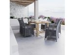 Gartengarnitur Simone Hellgrau Holz/Kunststoff/Outdoorstoff