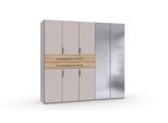 Kleiderschrank Lumio Eiche-/Silber-/Kaschmirfarben
