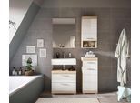 Badezimmer Lambada 4-tlg. ca. 97 cm Eiche/Weiß