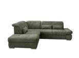 Ecksofa Dalida Dunkel Grün Chenille m. Bettkasten