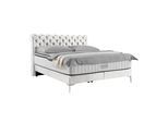 Boxspringbett Queen in Ecru ca. 160x200cm