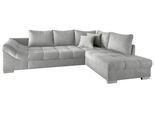 Wohnlandschaft Alvito Silberfarben Nylon/Mikrofaser