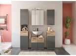 Badezimmer-Set MASON 6-teilig, Grau/Erlefarben