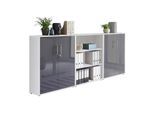 Aktenschrank Office Edition Sw Set 9 Weiß/Anthrazit