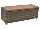Gartenbank Kunststoff/Textil/ Holz/Metall 3-Sitzer Toskana