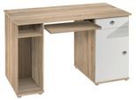 Jugendschreibtisch Wiki ca. 120x60 cm Weiß/Eiche