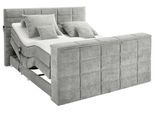 Boxspringbett Denver Schlamm ca. 180x200 cm mit Topper